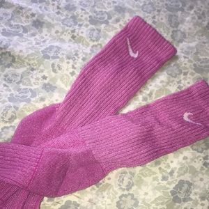 Pink Nike socks